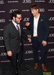 Эштон Катчер на премьере фильма "Джобс" в Нью-Йорке