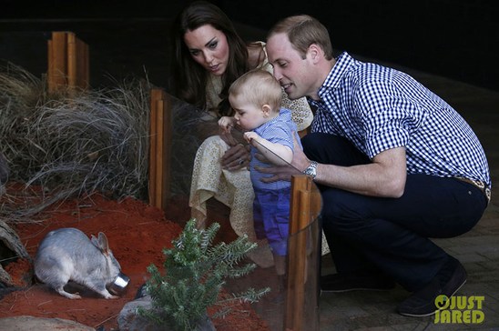 Кейт Миддлтон и Уильям с сыном на Пасху посетили зоопарк