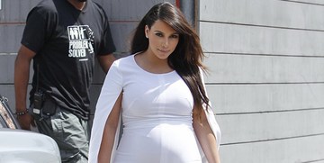 Беременную Ким Кардашян подвела неудачная обувь