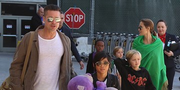 Анджелина Джоли и Бред Питт с детьми вернулись в Америку