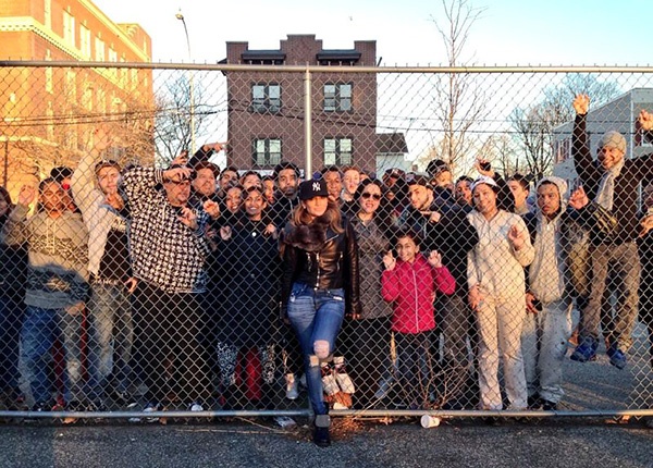 Дженифер Лопес на съемках клипа "Same Girl"